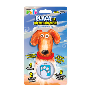 FANCY PETS placa p mascota huella cuadrada