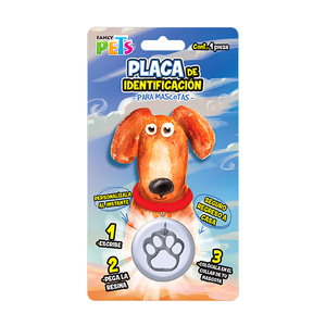 FANCY PETS placa p mascota huellita